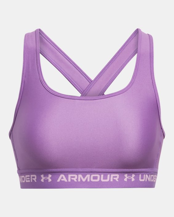 Damessport-bh Armour® Mid Crossback, Purple, pdpMainDesktop image number 7